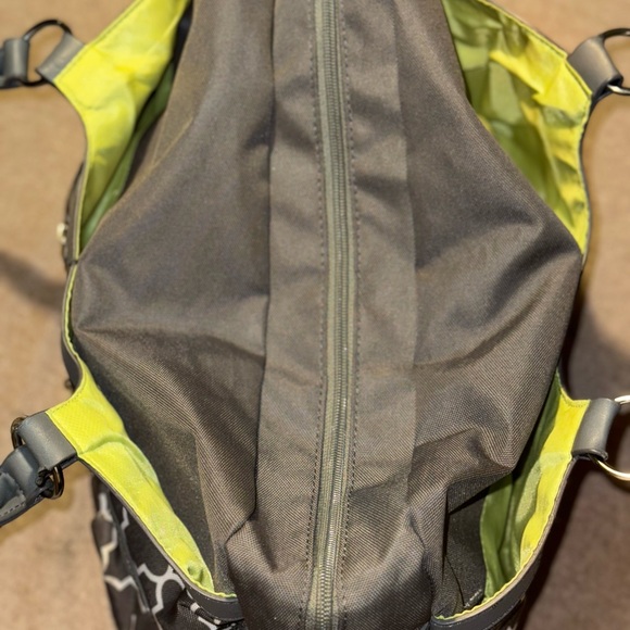 JJ Cole lime green and Gray Baby Bag - Picture 6 of 10